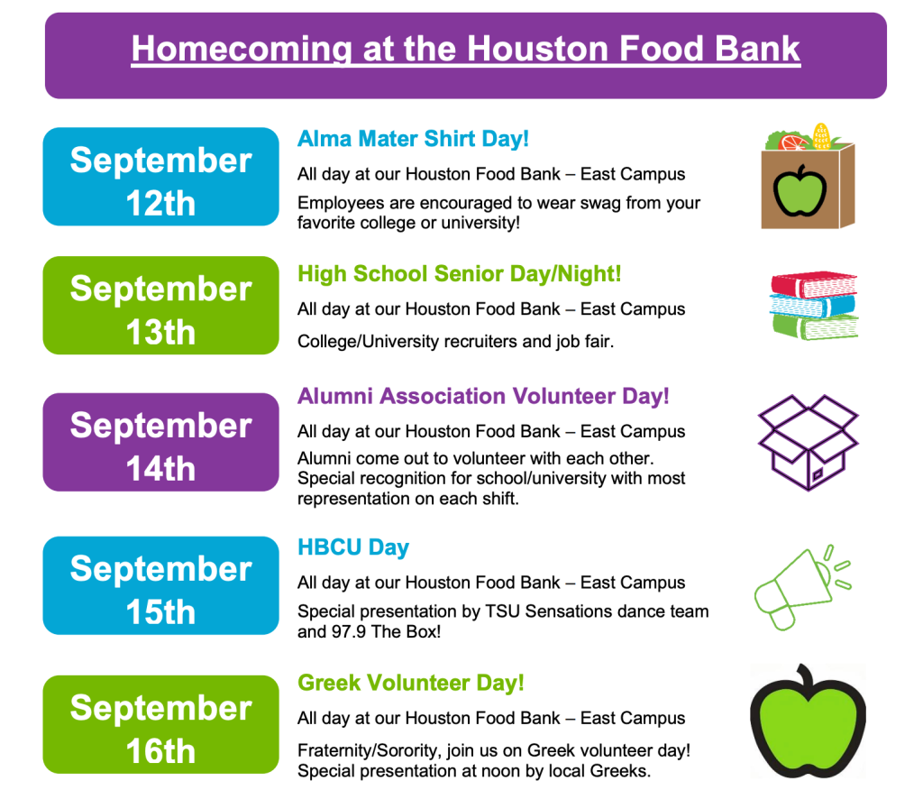 Homecoming at Houston Food Bank