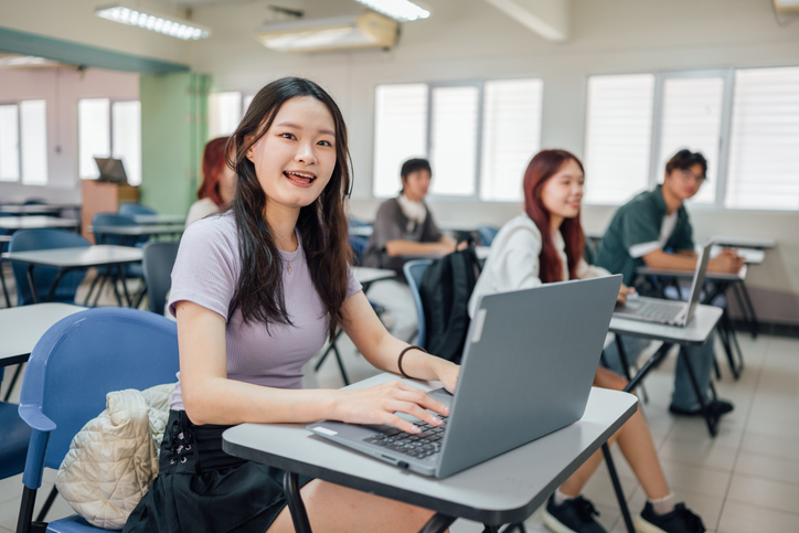 Joyful Moment in the Classroom