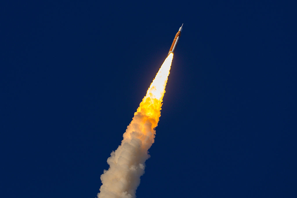 NASA's Artemis Rocket And Orion Spacecraft Rolled Out To Launchpad