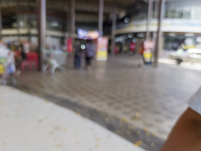 Banner Blurred background cafe coffee shop restaurant in shopping mall with light bokeh