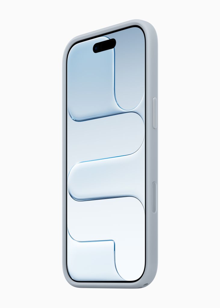 A white smartphone with a curved glass display and a camera cutout at the top.